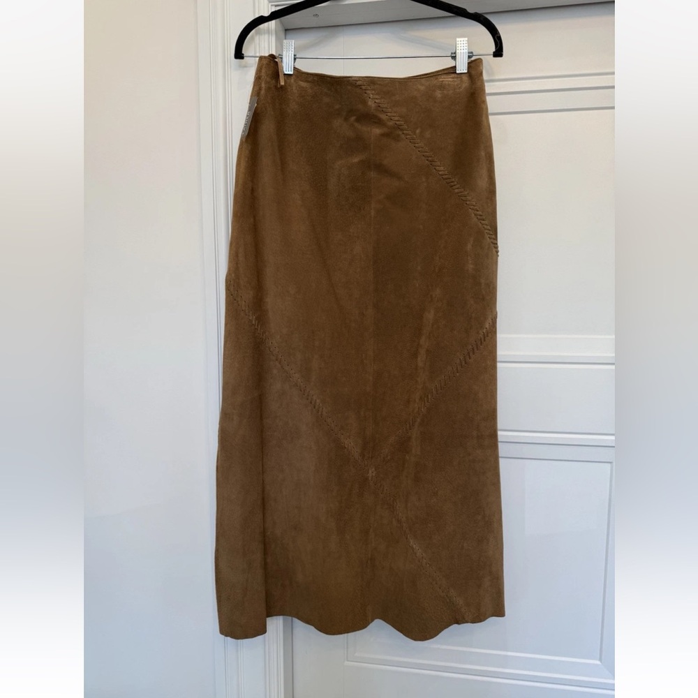 VINTAGE WILSONS LEATHER SUEDE SKIRT FESTIVAL BOHO RALPH S/M NWT WESTERN - Picture 3 of 5
